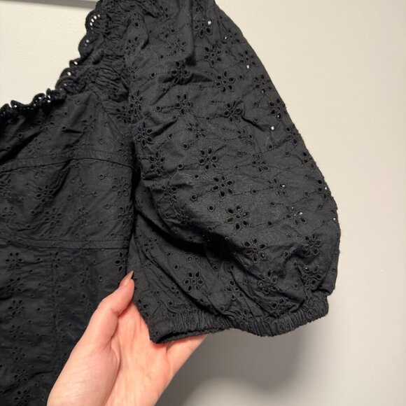 GAP Mini Black Dress Pointelle Medium - Picture 5 of 8